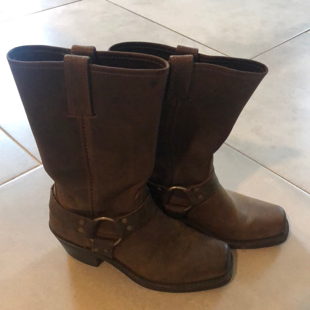 Frye leather harness boots